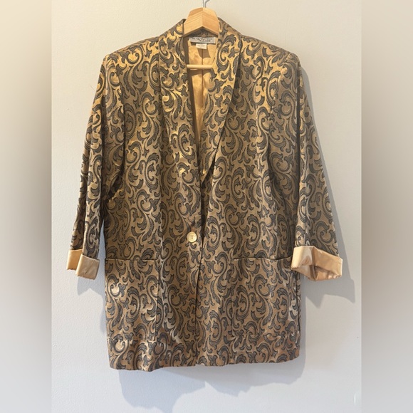 Vintage Kensington Square Brocade Blazer – Made in USA – Size Medium - Picture 2 of 5